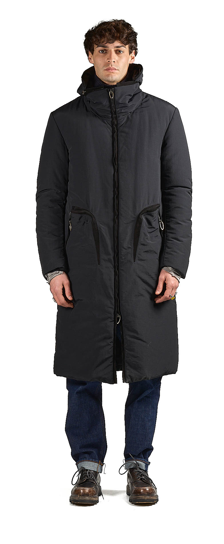 DANIELE BASTA LEATHER AND SILVER JACKET 